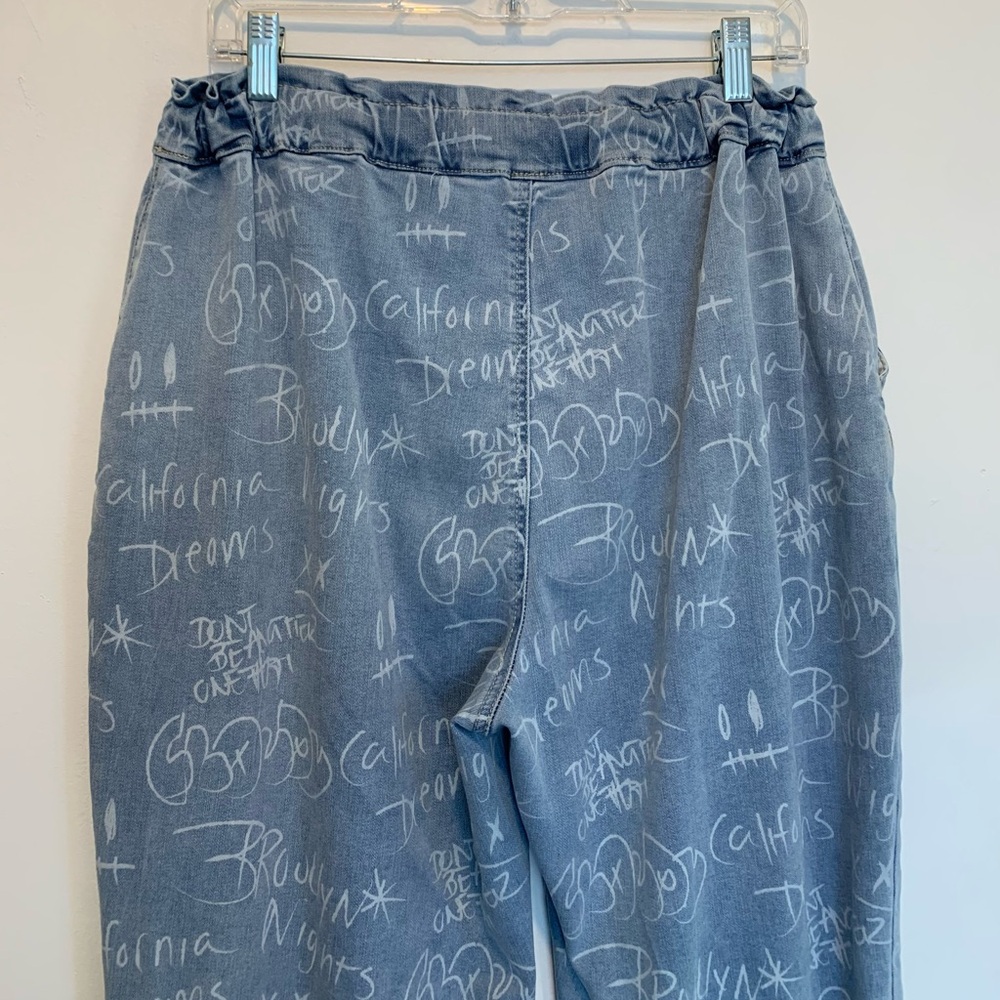 Gemma Rae Drawstring Graffiti Jeans - Picture 6 of 8